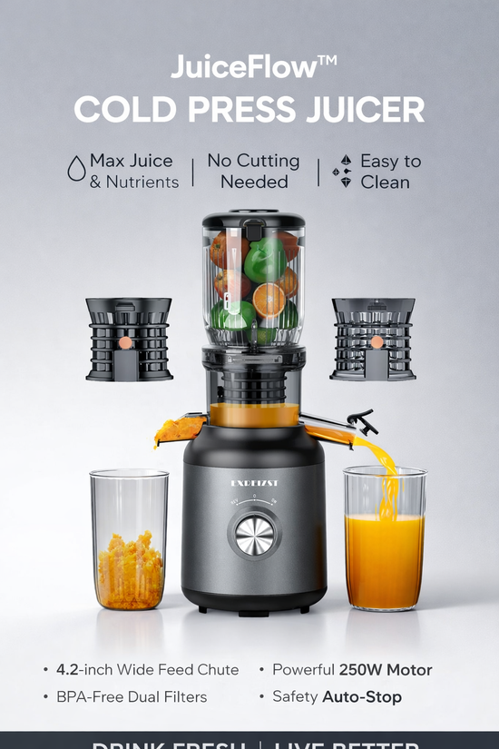 JuiceFlow™ – Pure Juice. Zero Effort. Maximum Nutrition 💚